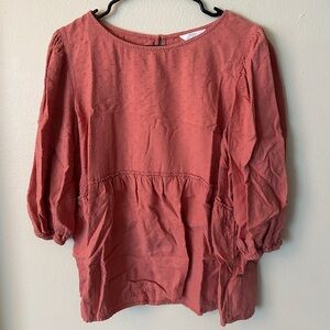 Coral 3/4 Sleeve Blouse
